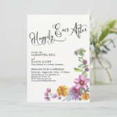 Gelukkig van nu af aan Waterverf Wilde Bloemen Ont Kaart (Staand voorkant)