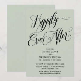 Gelukkig van Toen Af Uitgebreid Script Saliegroen Kaart