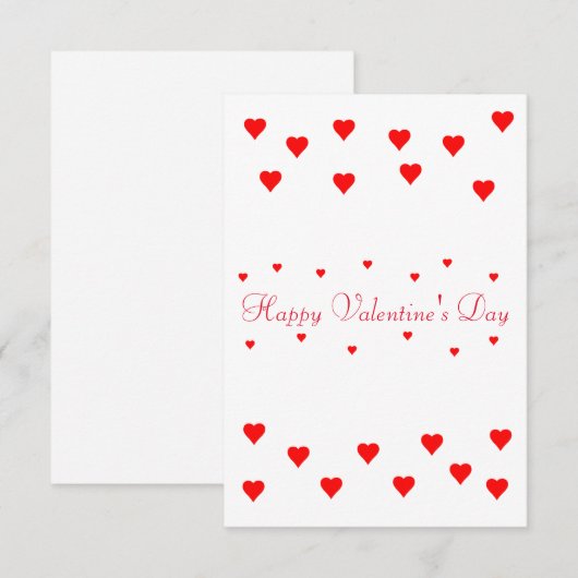 gelukkig van valentijnsdag bedankkaart (Voorkant / Achterkant)