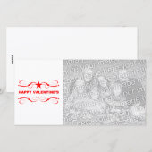 gelukkig van valentijnsdag feestdagenkaart (Voorkant / Achterkant)