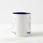 gelukkig van valentijnsdag tweekleurige koffiemok (Center)