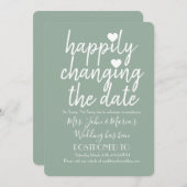 Gelukkig Veranderend de Datum Groene van de Wedden Kaart (Voorkant / Achterkant)