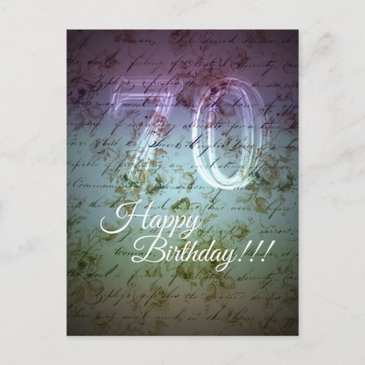 Gelukkig verjaardag!!! 70ste briefkaart (Voorkant)