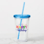 Gelukkig Verjaardag Acryl Drinkbeker (Achterkant)