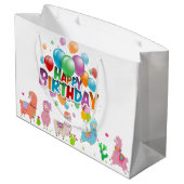 Gelukkig Verjaardag Alpaca's Groot Cadeauzakje (Achterkant Gekanteld)