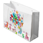 Gelukkig Verjaardag Alpaca's Groot Cadeauzakje (Voorkant Gekanteld)
