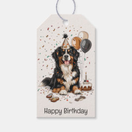 Gelukkig Verjaardag Berner Sennenhond Cadeaulabel