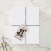 Gelukkig Verjaardag Berner Sennenhond Cadeaulabel (Met Touw)