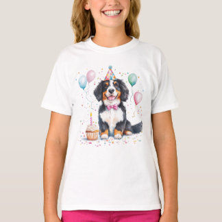 Gelukkig Verjaardag Berner Sennenhond T-shirt