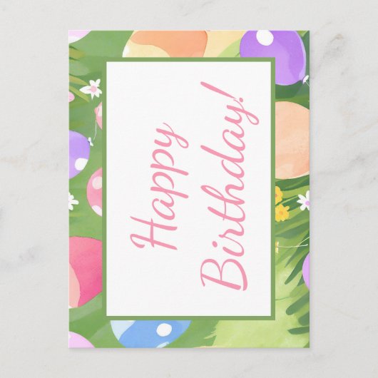 Gelukkig Verjaardag! Briefkaart (Voorkant)