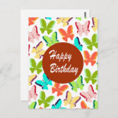 Gelukkig Verjaardag Briefkaart (Voorkant / Achterkant)
