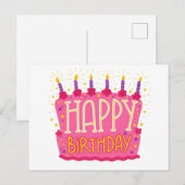 Gelukkig Verjaardag Briefkaart (Voorkant / Achterkant)