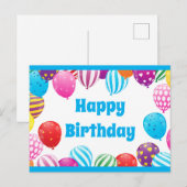 Gelukkig Verjaardag Briefkaart (Voorkant / Achterkant)