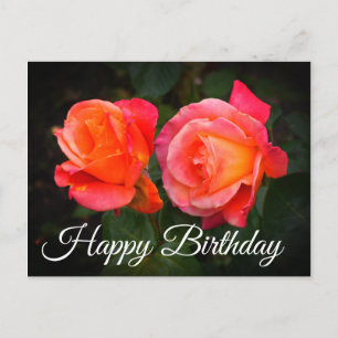 Gelukkig Verjaardag Broadway Rose #1 Ansichtkaart Briefkaart