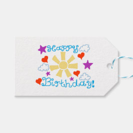 Gelukkig Verjaardag  Cadeaulabel