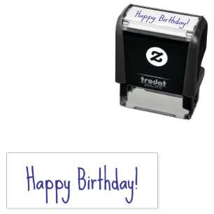 Gelukkig Verjaardag! Casual handgeschreven teksten Zelfinktende Stempel