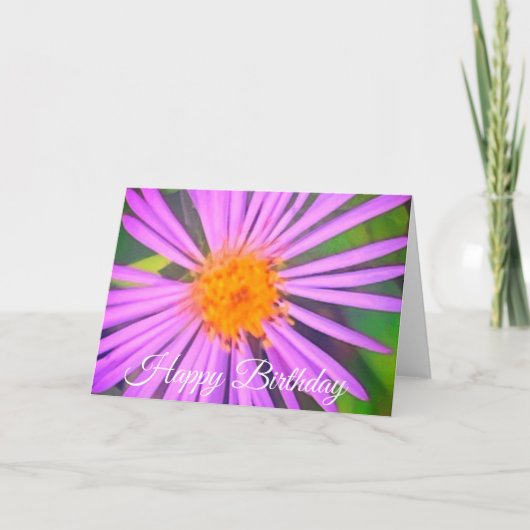 Gelukkig Verjaardag Cosmo Bloem Kaart (Voorkant)