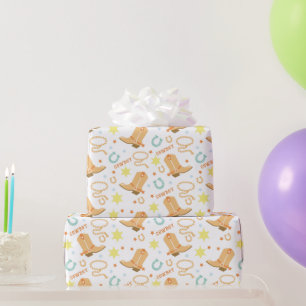 Gelukkig Verjaardag Cowboy Cadeaupapier