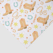 Gelukkig Verjaardag Cowboy Tissuepapier (Detail)