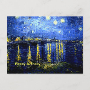 Gelukkig Verjaardag! De sterrennacht van Van Gogh, Briefkaart