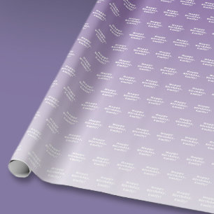 Gelukkig Verjaardag & Elke Naam Lichtpaarse Ombr Cadeaupapier