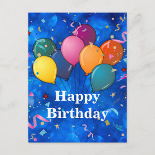 "Gelukkig Verjaardag," Feest,  Briefkaart