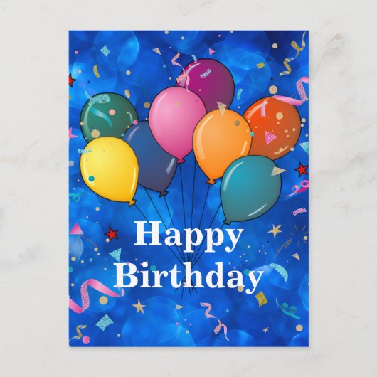 "Gelukkig Verjaardag," Feest, Briefkaart (Voorkant)