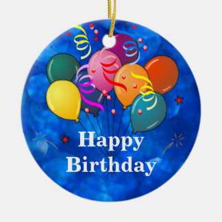 "Gelukkig Verjaardag," Feest, Keramisch Ornament