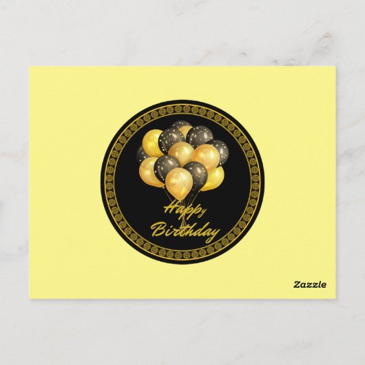 Gelukkig Verjaardag, feestelijk, Briefkaart (Achterkant)