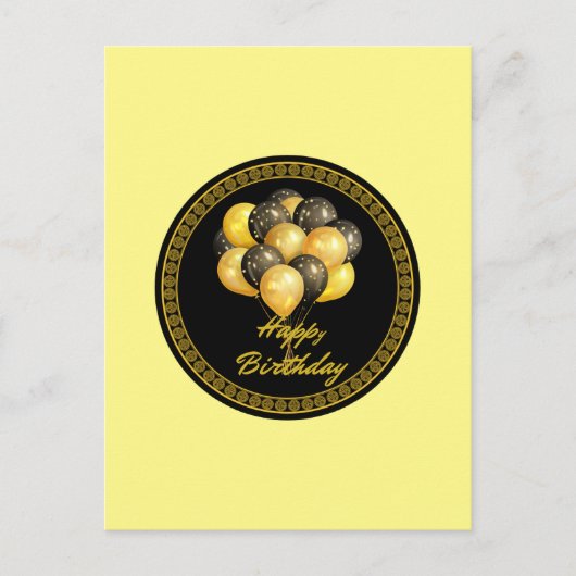 Gelukkig Verjaardag, feestelijk, Briefkaart (Voorkant)