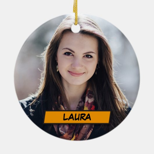 GELUKKIG VERJAARDAG Foto Leuk Retro Comic Book Keramisch Ornament (Achterkant)