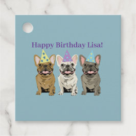 Gelukkig Verjaardag! Franse Bulldoggen Bedankjes Labels