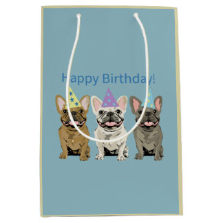 Gelukkig Verjaardag! Franse Bulldoggen Medium Cadeauzakje