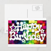 Gelukkig Verjaardag - Gefeliciteerd met je verjaar Briefkaart (Voorkant / Achterkant)