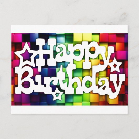 Gelukkig Verjaardag - Gefeliciteerd met je verjaar Briefkaart (Voorkant)