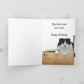 Gelukkig Verjaardag Grappige Kat  Kaart (Binnen)