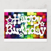 Gelukkig Verjaardag - Happy Birthday Briefkaart (Voorkant)