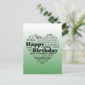 Gelukkig verjaardag in verschillende talen briefkaart (Staand voorkant)