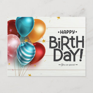 Gelukkig Verjaardag! Je bent speciaal! Briefkaart