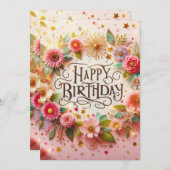 Gelukkig Verjaardag  Kaart (Voorkant / Achterkant)