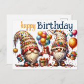 Gelukkig Verjaardag Kabouters Briefkaart (Voorkant / Achterkant)