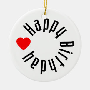 Gelukkig Verjaardag Keramisch Ornament