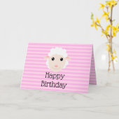 Gelukkig Verjaardag Lam Kaart (Gele Bloem)