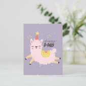 Gelukkig Verjaardag Lama Briefkaart (Staand voorkant)