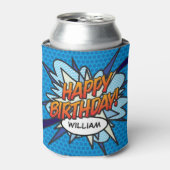 GELUKKIG VERJAARDAG Leuk Modern gepersonaliseerd b Blikjeskoeler (Blikje Voorkant)