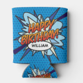 GELUKKIG VERJAARDAG Leuk Modern gepersonaliseerd b Blikjeskoeler (Achterkant)