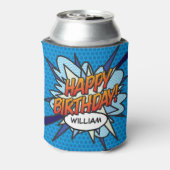 GELUKKIG VERJAARDAG Leuk Modern gepersonaliseerd b Blikjeskoeler (Blikje Achterkant)