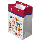Gelukkig Verjaardag Medium Cadeauzakje (Voorkant Gekanteld)