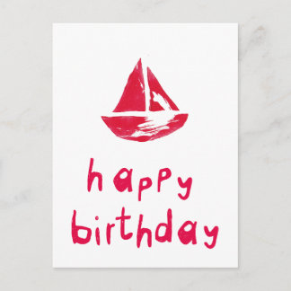 Gelukkig Verjaardag met Boot Briefkaart