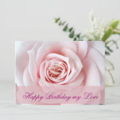 Gelukkig verjaardag mijn liefde kaart (Staand voorkant)